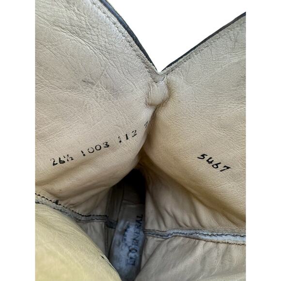 El General Ostrich Leather Western Cowboy Boots Mens Size 26.5 - Picture 7 of 9